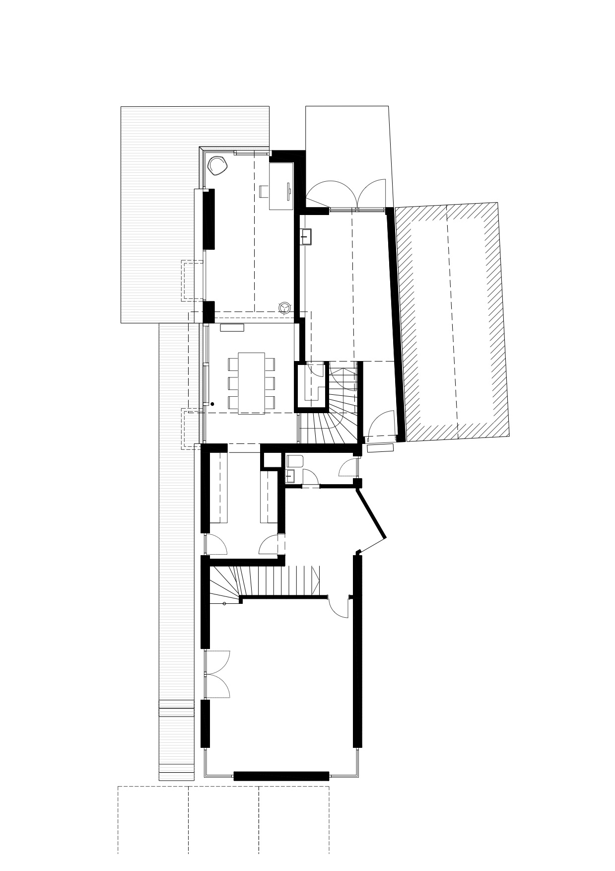 Haus Grünauer, Grundriss Erdgeschoss