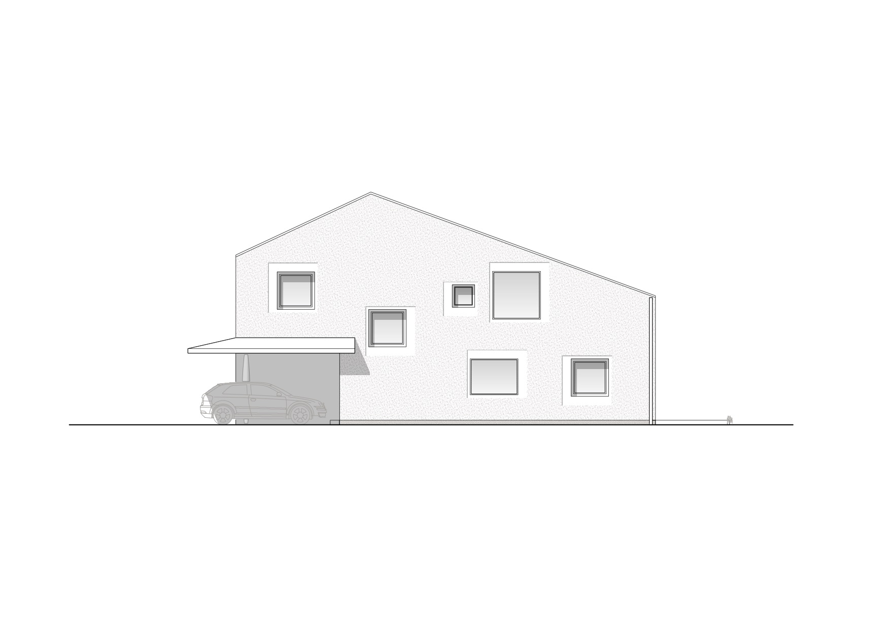 Haus A, Ansicht Nord