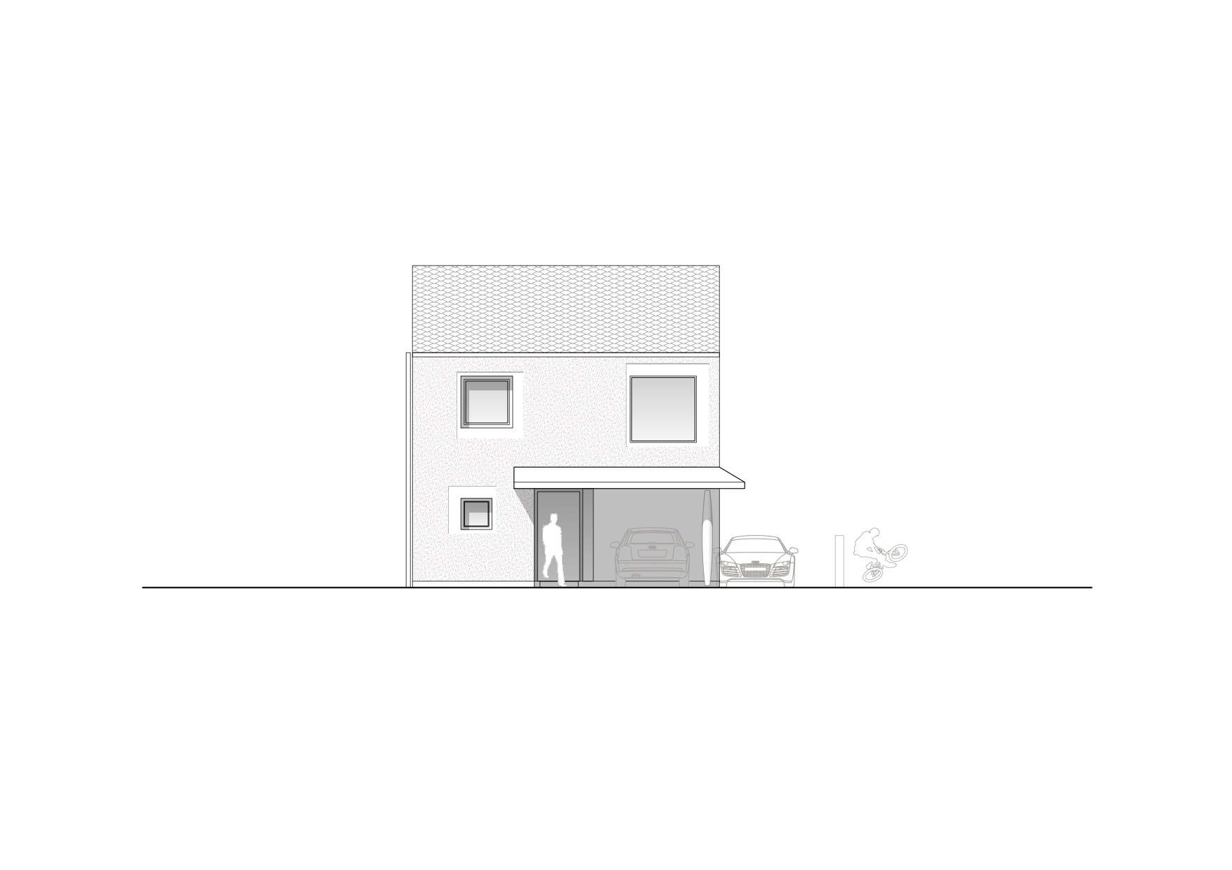 Haus A, Ansicht Ost