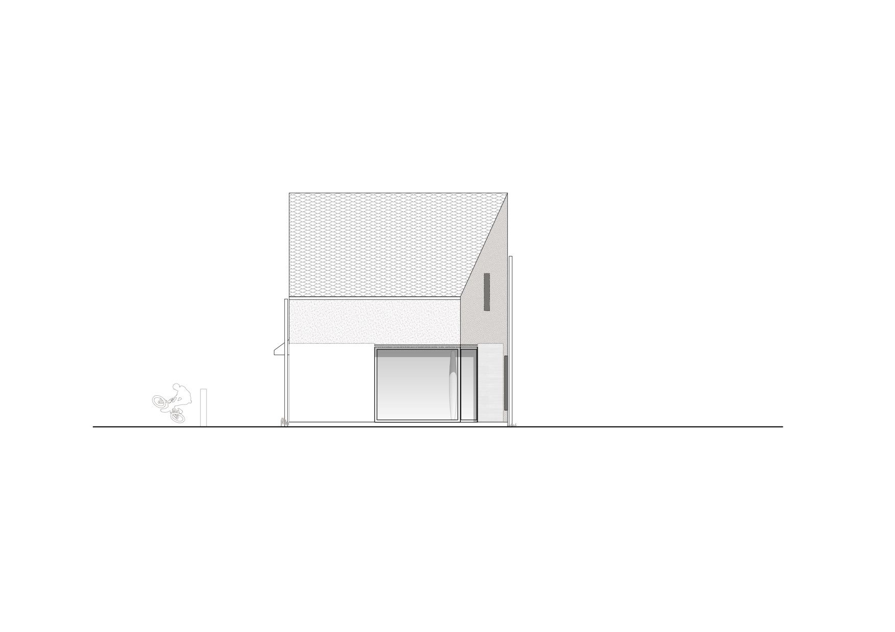 Haus A, Ansicht West