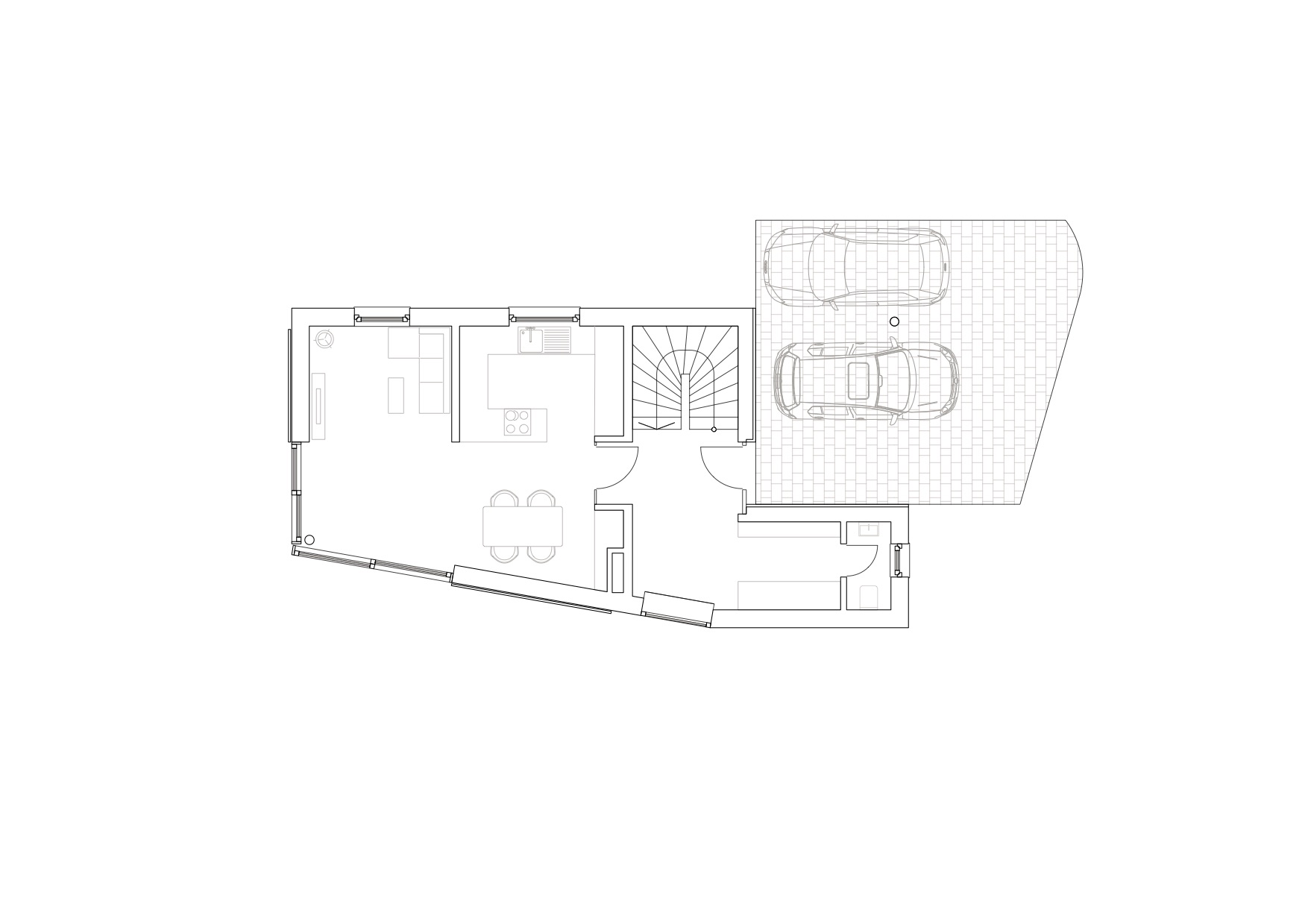Haus A, Grundriss Erdgeschoss
