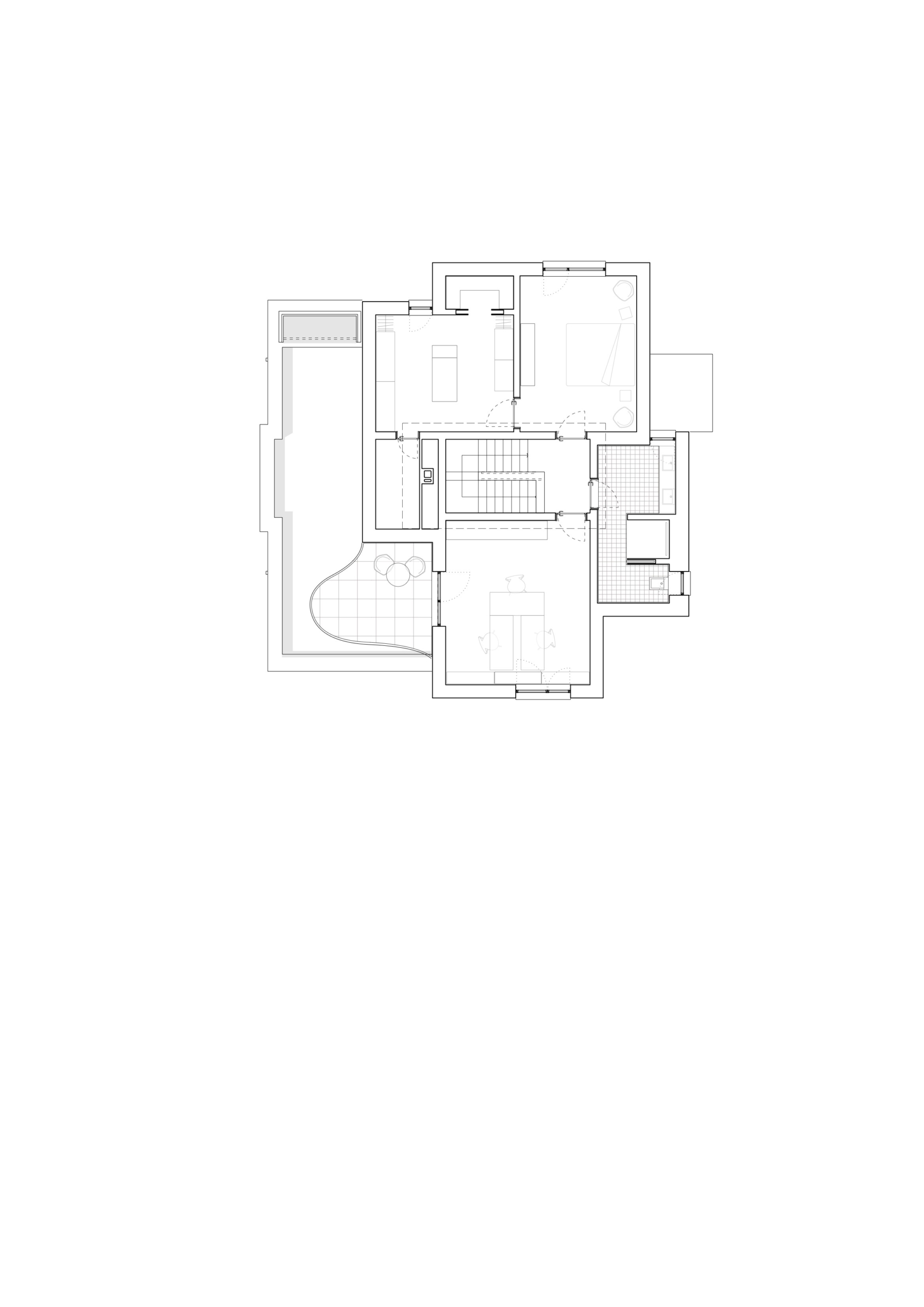 Villa N, Grundriss OG