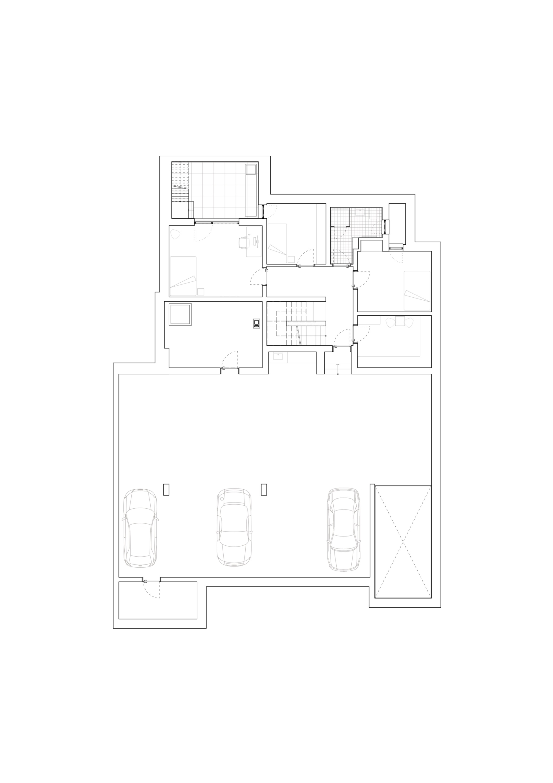 Villa N, Grundriss UG